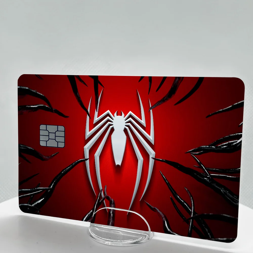 S-spiderman-N أنيمي الكرتون الدب الجلد ملصق فيلم الشريط الحال بالنسبة لبطاقة الخصم الائتمانية الكبيرة الجانب الأمامي
