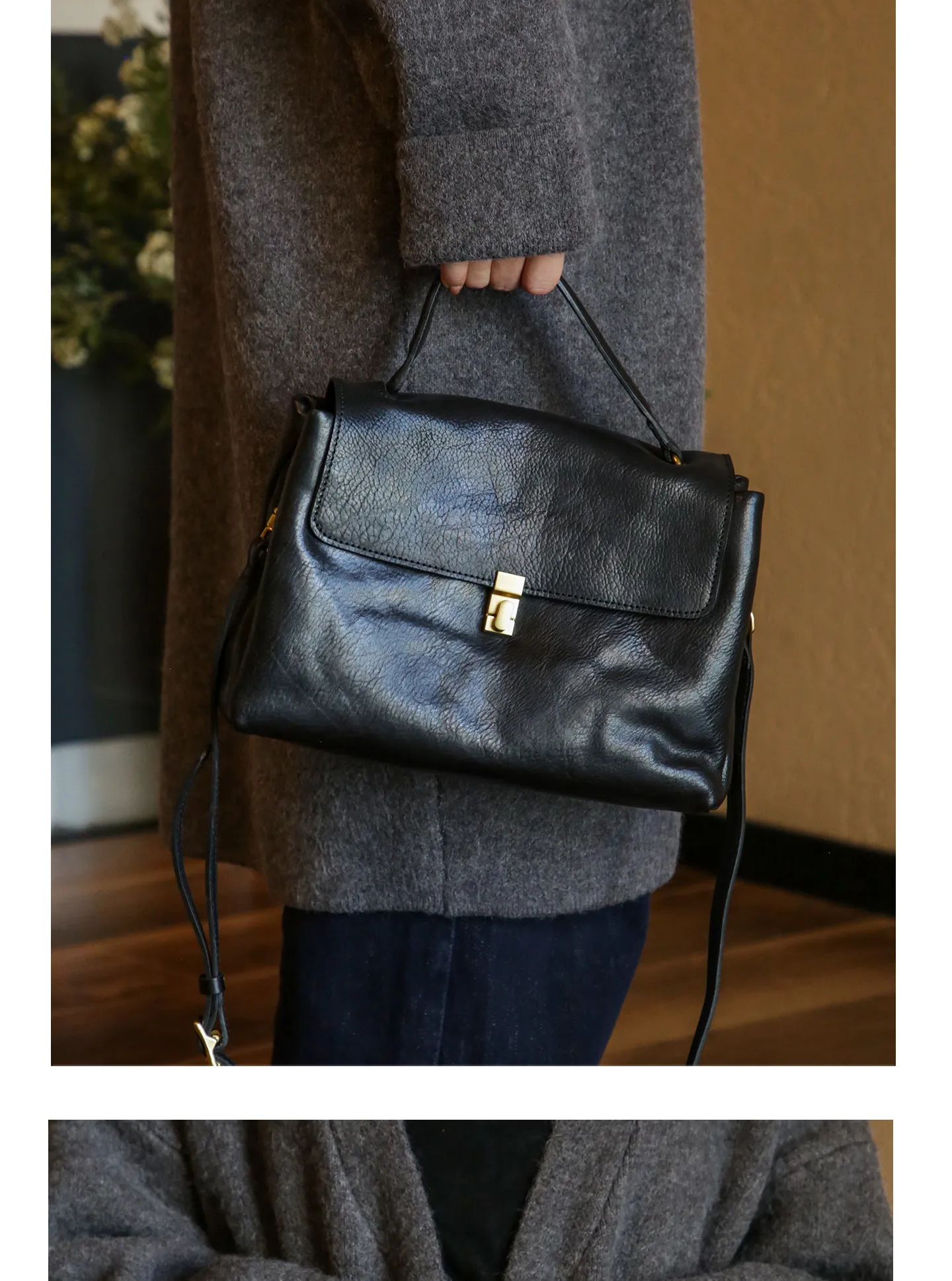PNDME Fashion Organizers handgefertigte Damenhandtasche aus Rindsleder der ersten Schicht, Vintage-Reisetasche, Party-Luxus-Umhängetasche aus echtem Leder – Detail 15