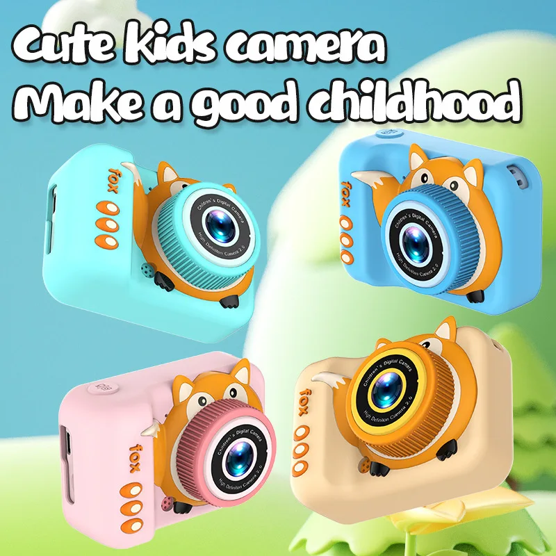 New instant Children\'s print camera strapLittle SLR Children\'s Camera Cartoon Cute HD Dual Camera Digital Camera Festival Gift