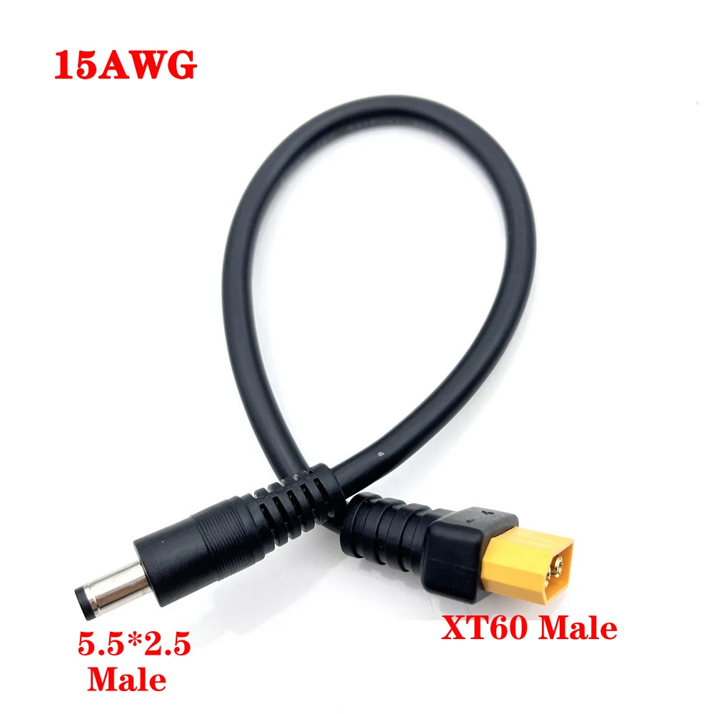 1pcs Goggles charge connector Battery Charging Cable AdapterXT60Female to DC5.5 2.1 2.5mm for Fatshark Skyzone03FPV Accessories