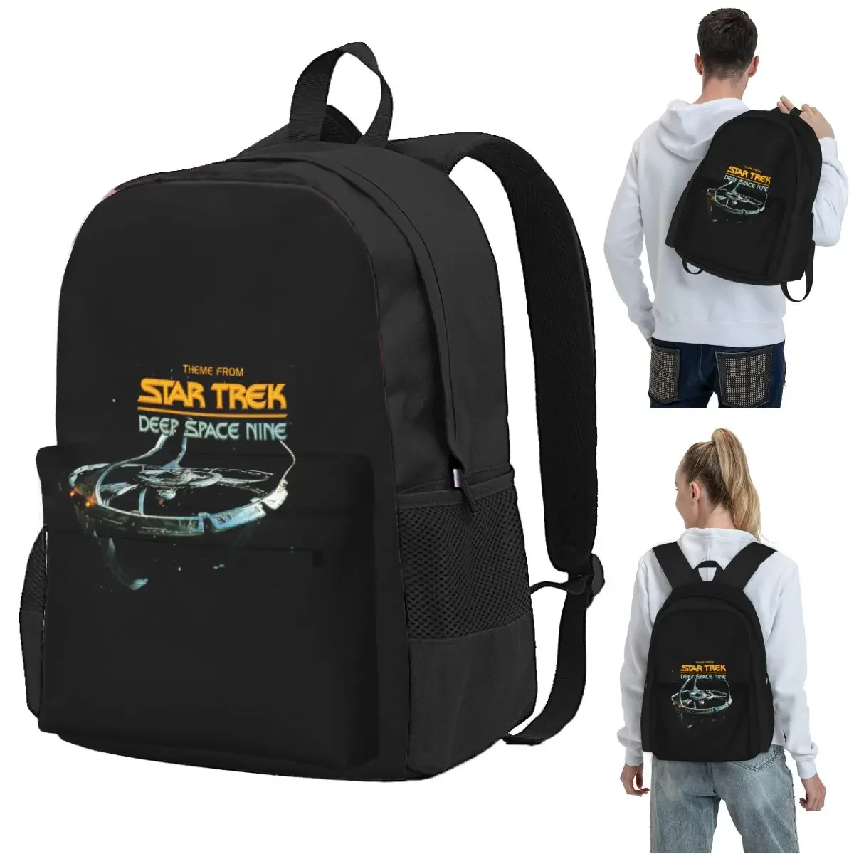 Stars Treks Deep Space Nine Space Station Backpack Student BookBag Kids School Bag Laptop Shoulder Bags for Boys Girls