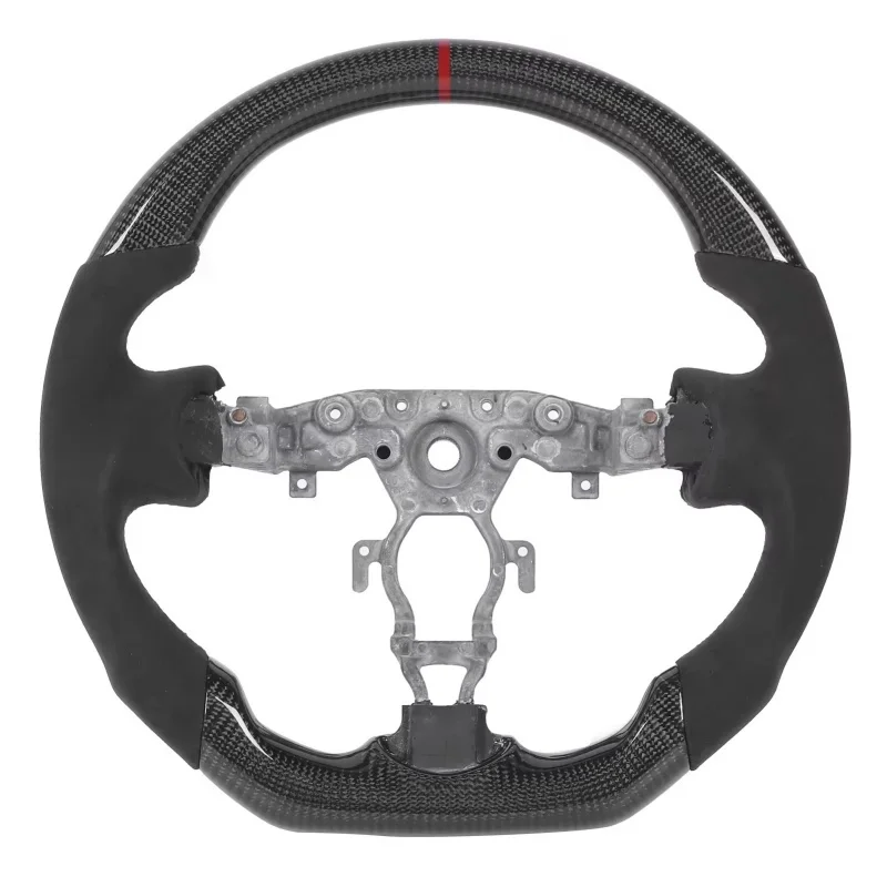 Perforated Leather Steering Wheel For Nissan 370Z 2008+ Carbon Fiber Steering Wheel Car Accessories Modification Customization