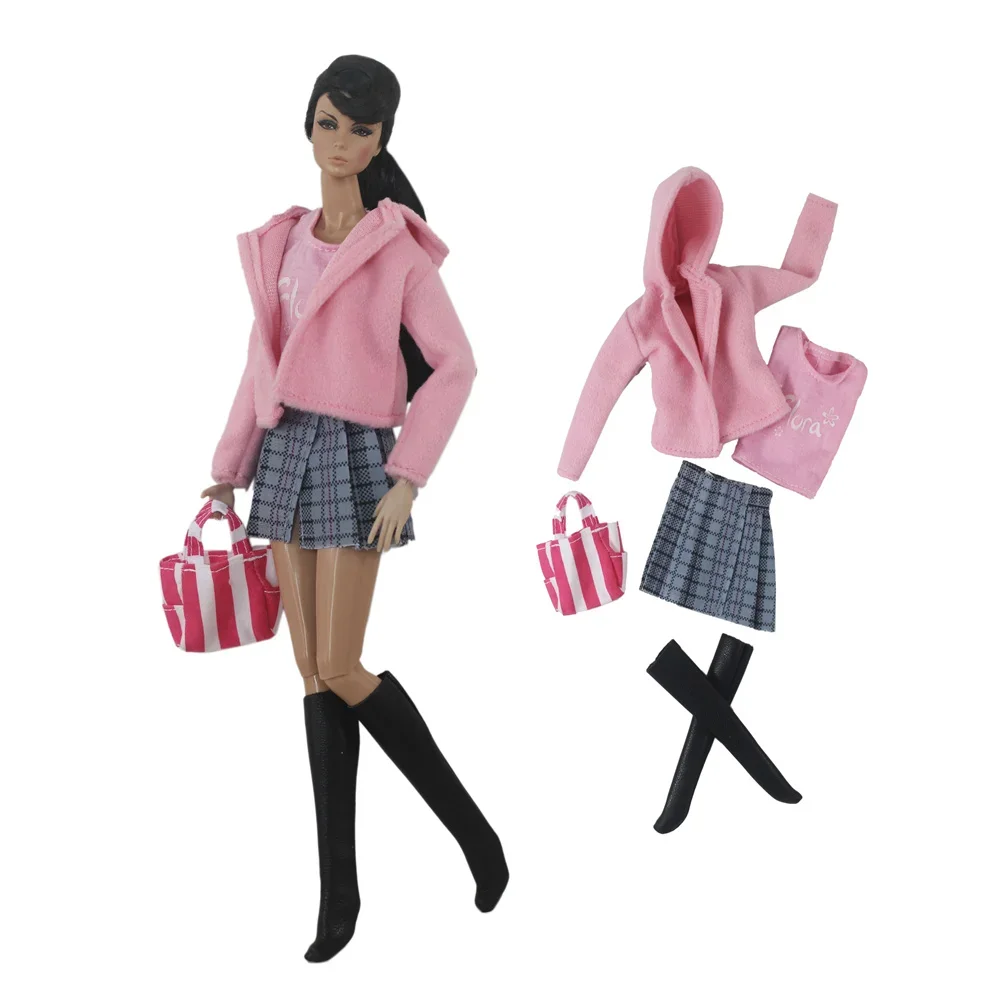 Xinyi ST FR2 BJD-Ensemble de vêtements en laine pour poupée Barbie, manteau, haut, jupe, pantalon, sac, costume, tenue, 30cm, cadeau pour filles