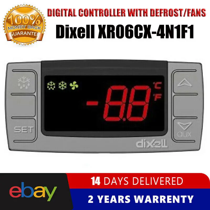 

Dixell XR06CX-4N1F1 Digital Thermostat Controller 3 Relay Outputs Defrost 110V