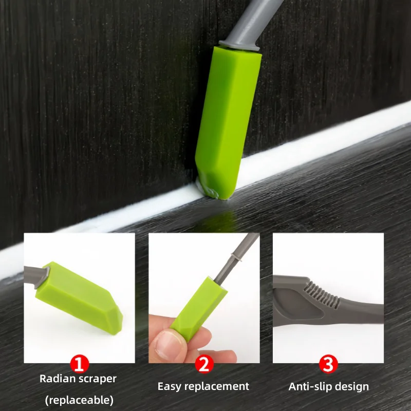 Grattoir d'angle de colle de verre, lissage, coupe, livres de bord, colle résiduelle, couture de carrelage, outil spécial, calfeutrage multi-angle, 9 en 1