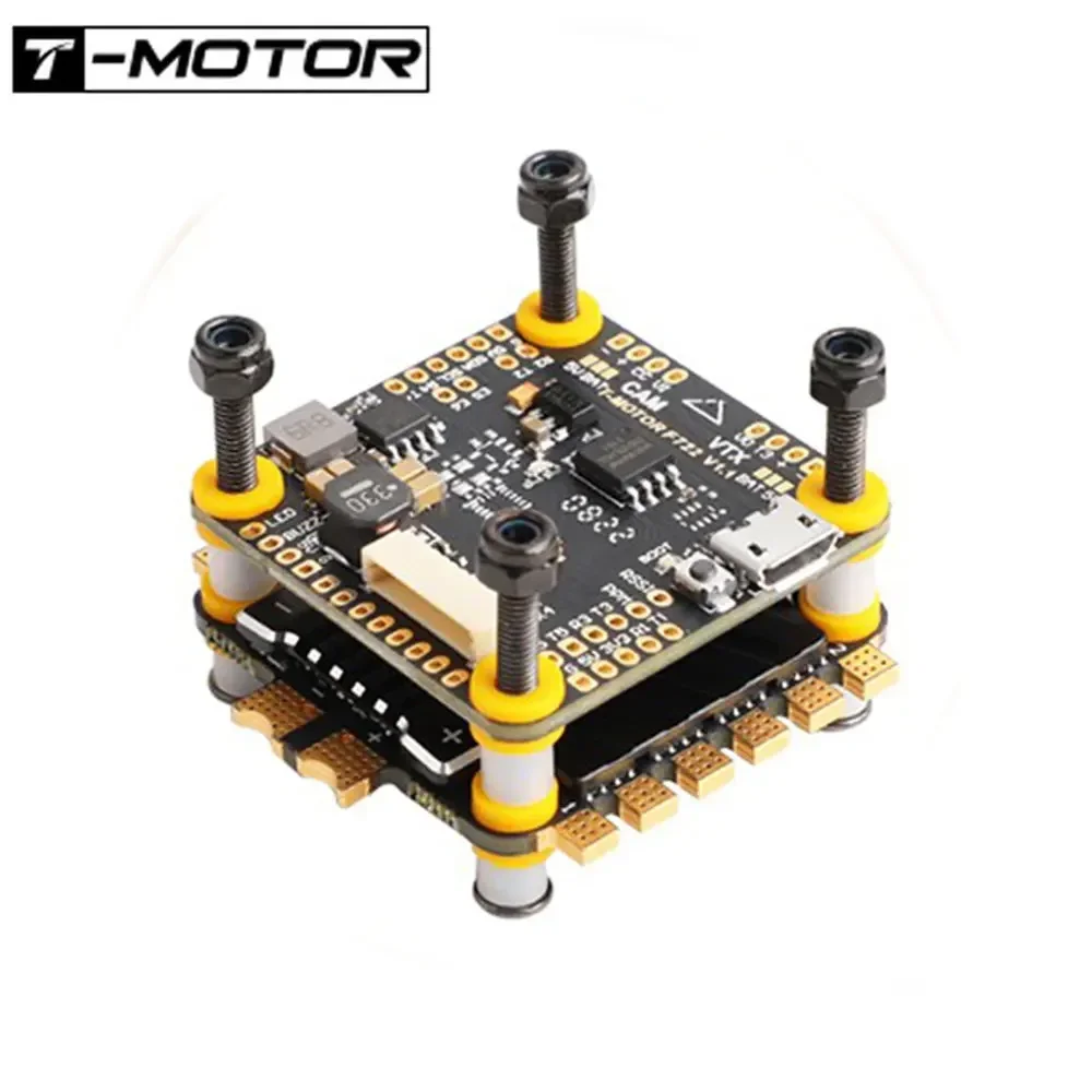 T-MOTOR Nouveau F7 HD Stack F7 722 HD Contrôleur de Vol W/BMI270 + F55A Pro II 3-6S 4 en 1 Blheli_32 Brushless ESC RC FPV Racing Drone