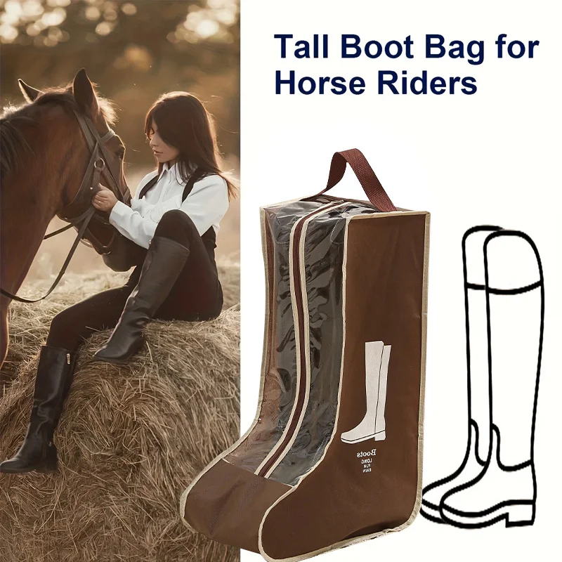 Pvc Non-woven Fabric Equestrian Boot Carrying Bag Durable  Ergonomic Design Sturdy Handles Horse Gear Riding Accessories