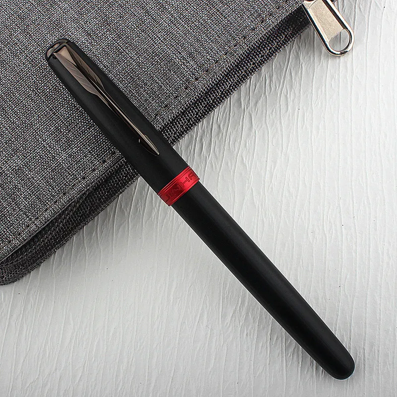 

Luxury Quality Jinhao Black Metal Fountain Pen Titanium Black Extra Fine Nib Texture Excellent Writing Gift Pen