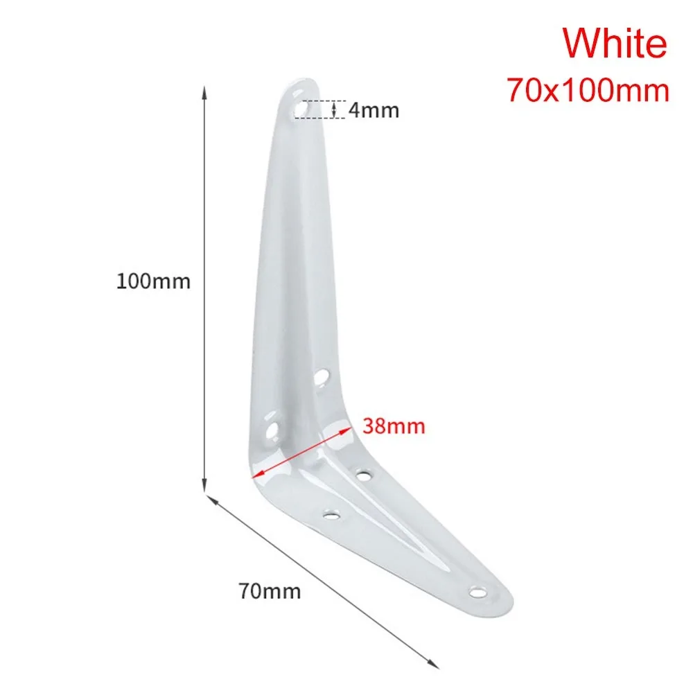 1Pcs 4-14inch Triangular Bracket Support L-shaped Wall Mount Hanging Mounting Bracket Metal Black White Shelf Corner Brace