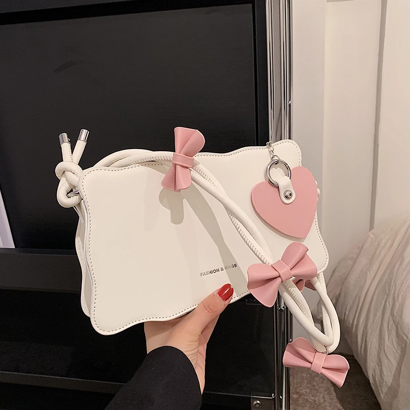 Bow Women Bags Trend Handbags Designer Luxury Underarm Bags Female Totes Fashion Woven Shoulder Handbags For Women 2023 New