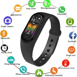 M4 m5 relógio inteligente das mulheres dos homens relógio smartwatch rastreador de fitness relógios à prova dwaterproof água pressão arterial monitor de freqüência cardíaca relógio esportivo