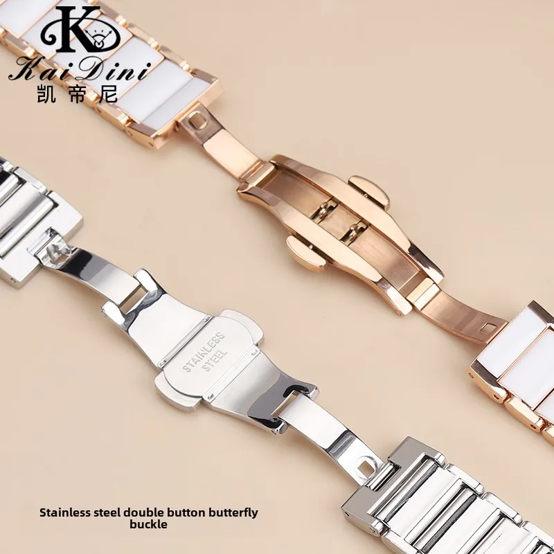 Roségold GT5pro GT4 GT3 Pro Armband Schnelluhrenkette 18 mm für Huawei GT 5 GT5 Pro GT 4 Keramik Damen Edelstahl Armband