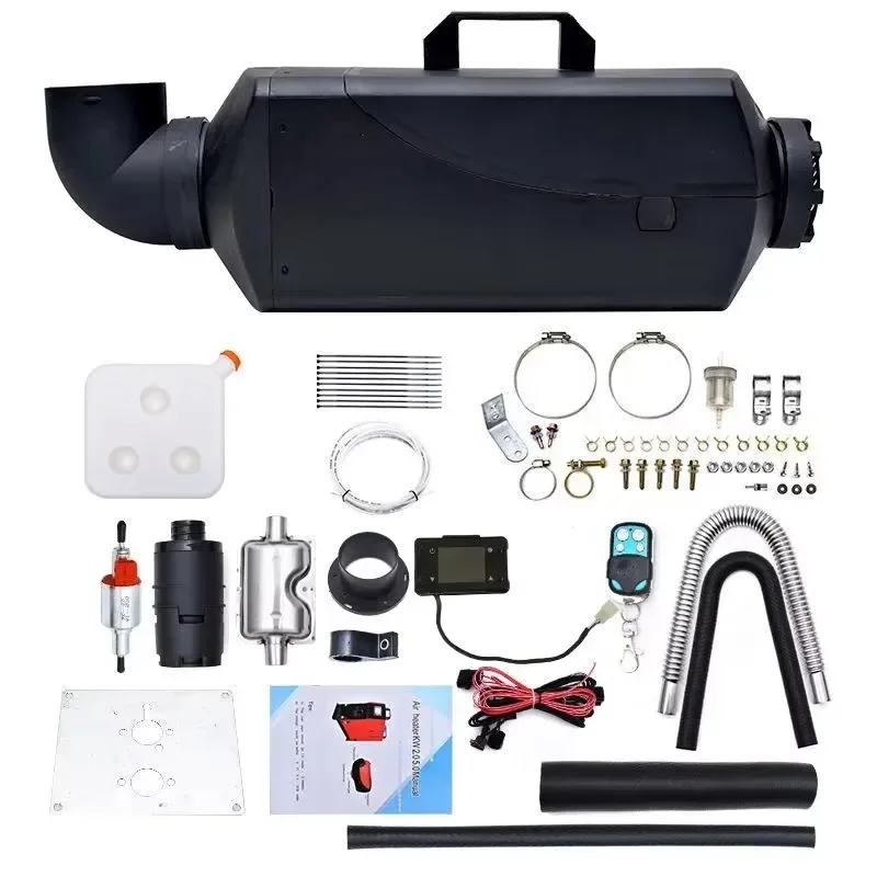 

5 kW 24V/12V parking air heater, Bluetooth app and thermostatic remote control split black parking diesel air heater