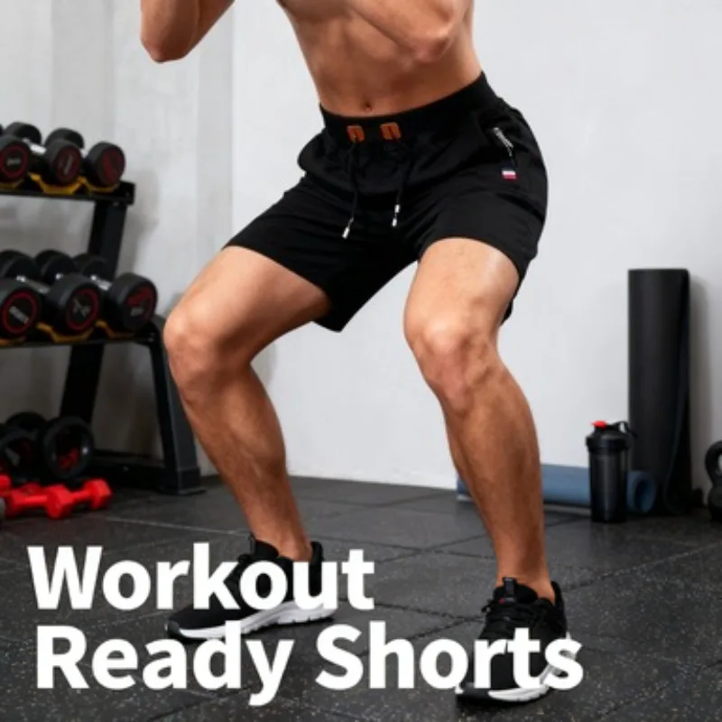 

Однотонный мужской повседневный спортивный костюм с коротким рукавом + спортивные шорты-карго