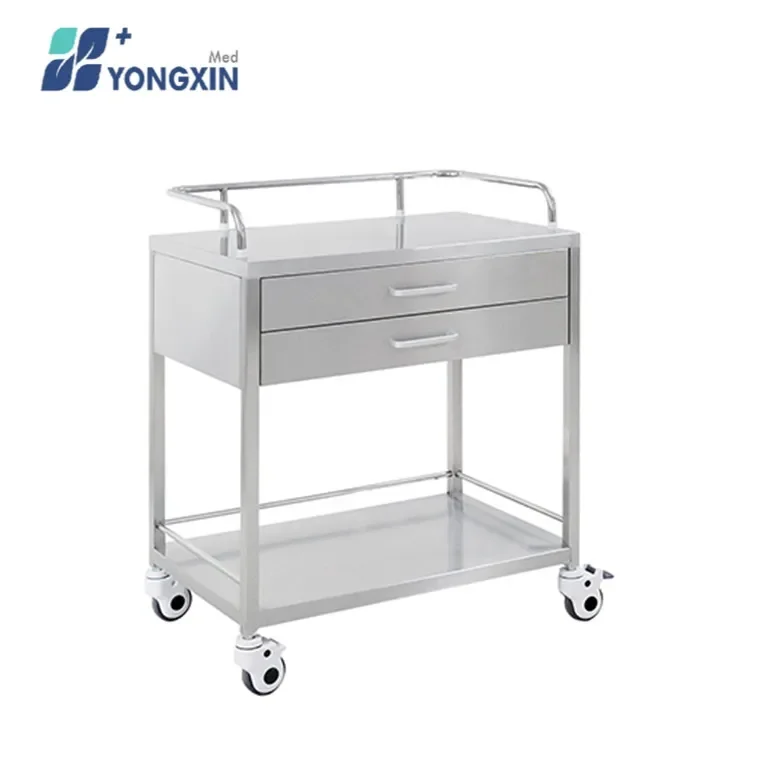 Hospital Furniture Medical Equipment Stainless steel trolley with bucket (SM-013)