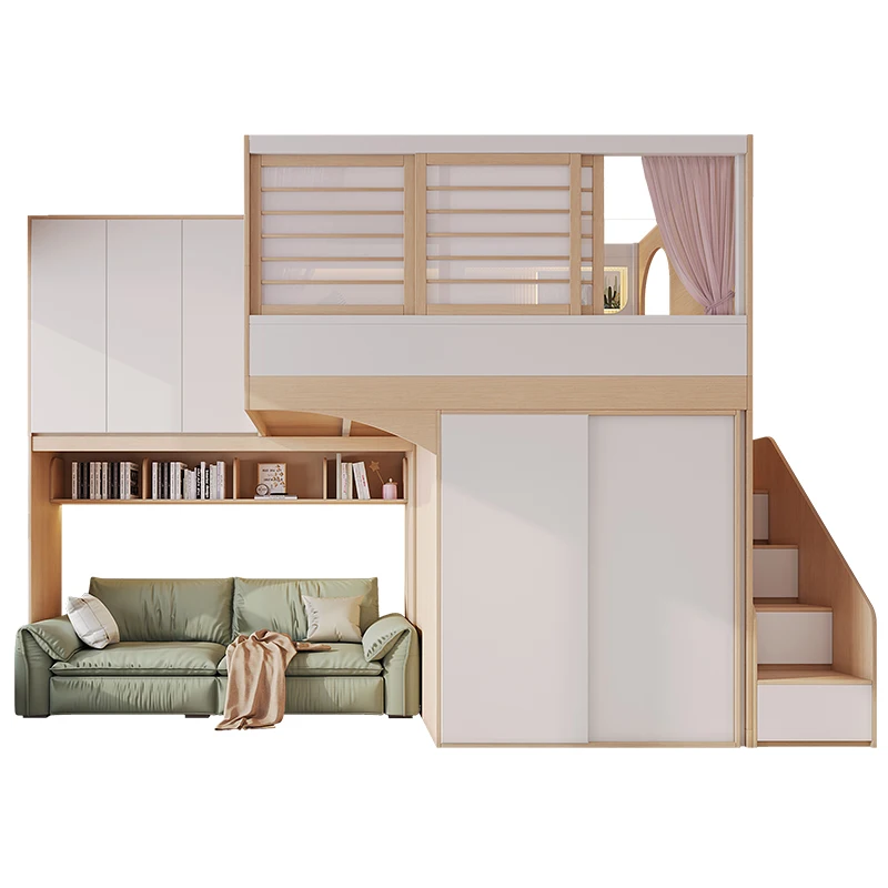 Customizable bed under sofa combination loft small apartment under wardrobe integrated