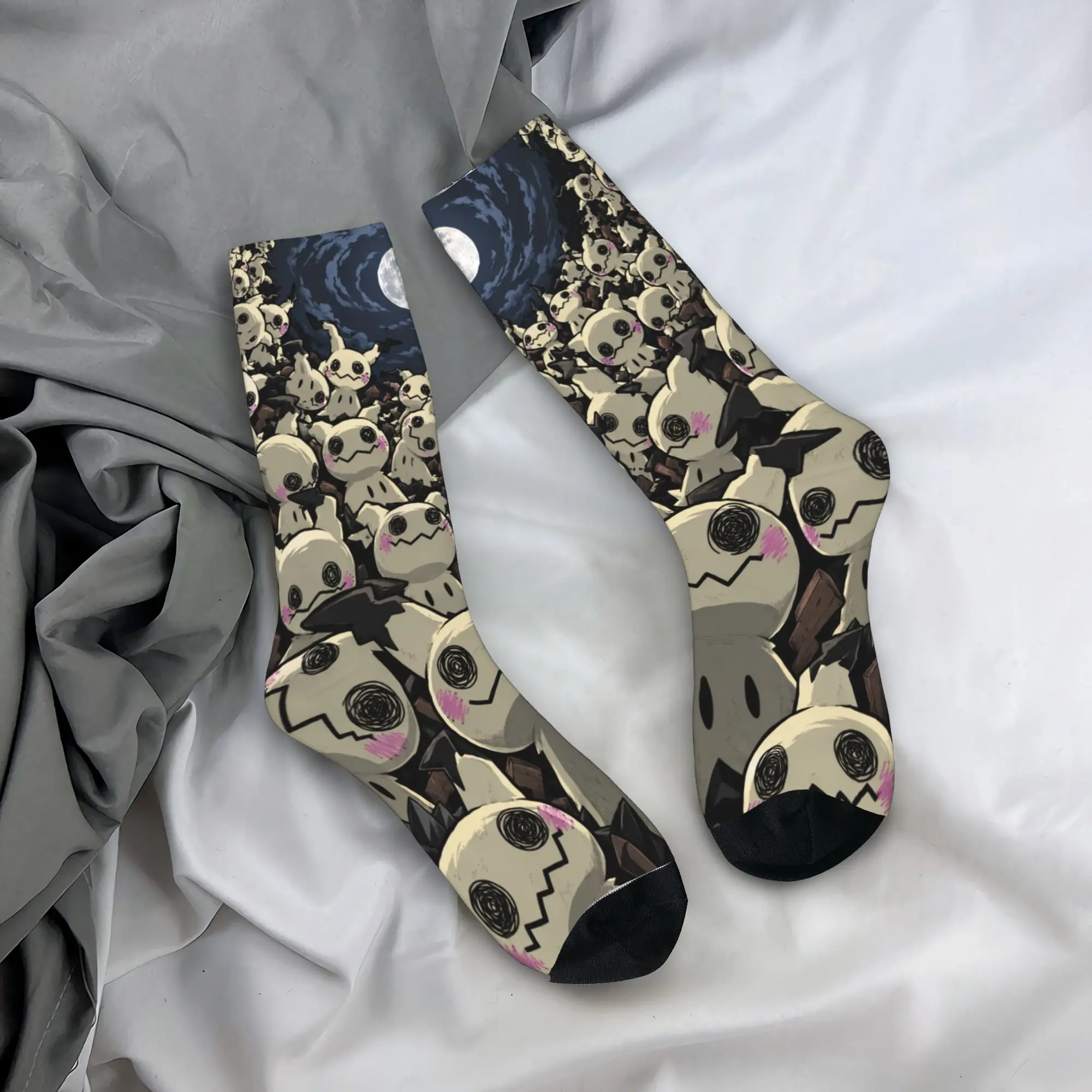 Mimikyu Ghost Socks  Funny Stockings Winter Anti Skid Women Men Socks High Quality Graphic Outdoor Socks