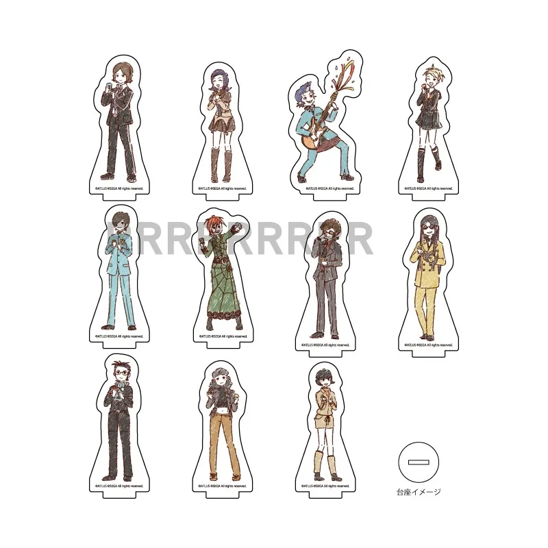 Anime 2 P2 Mini Action Figure Doll Tatsuya Lisa Silverman Acrylic Stand Model Plate Cosplay Toy for Gift
