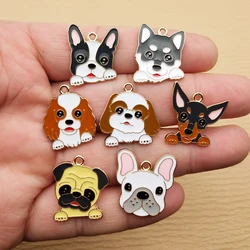 10pcs New Dog Charm for Jewelry Making Necklace Earring Keychain Phone Bracelet Pendant Diy Accessories Alloy Metal Gold Plated