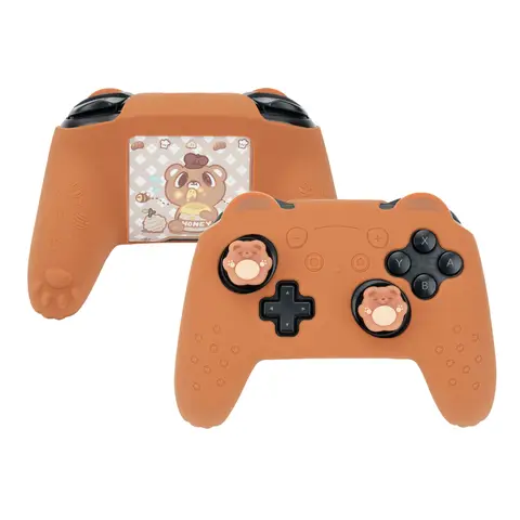 GeekShare 3-in-1 Controller NS Pro Skin Cute Sugar Bear Silicone Protective Cover  for Nintendo Switch Pro Game Accessories