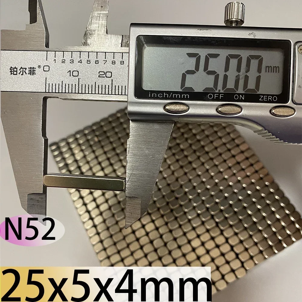 N52 25x5x4 25x5x3 25x5x5 25x5x6 Magnet Neodymium Bar Block Strong Ebike Search Magnetic Bar Ndfeb Moror Generation Motorcycle