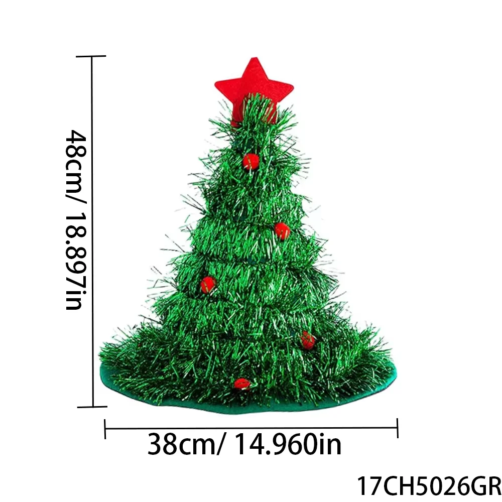 ที่คาดผมต้นคริสต์มาสสีเขียวประดับด้วยเส้นใยวิบวับสำหรับเด็กผู้หญิง รุ่นใหม่ล่าสุดจาก PESENAR ปี 2025 |   อุปกรณ์เสริมชุดแฟนซีสำหรับงานปาร์ตี้ ฉลองเทศกาลคริสต์มาส