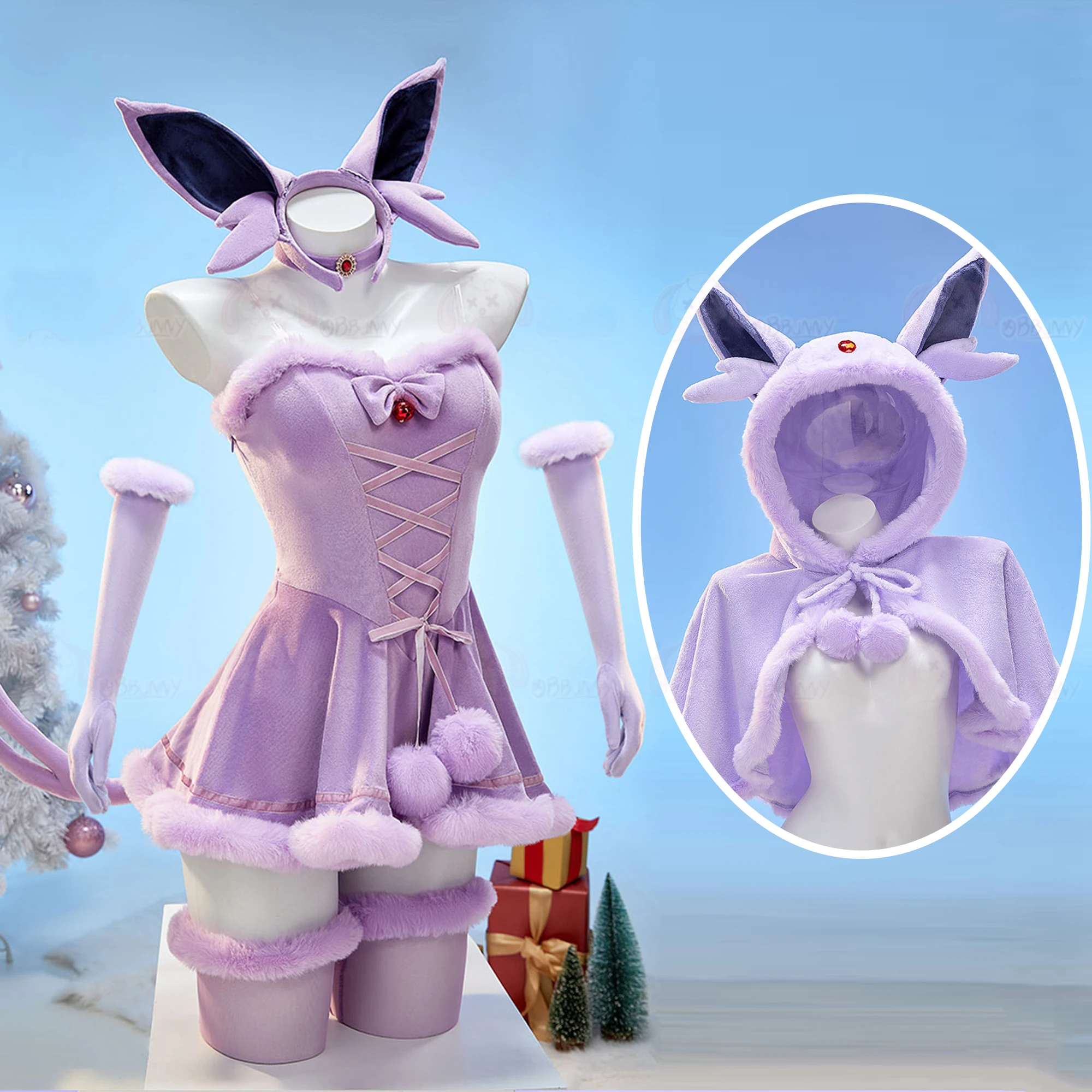 sylveon-vaporeon-umbreon-cosplay-costume-femmes-sexy-cape-robe-chaussettes-tenue-mignon-lapin-fille-uniforme-halloween-vetements-de-noel