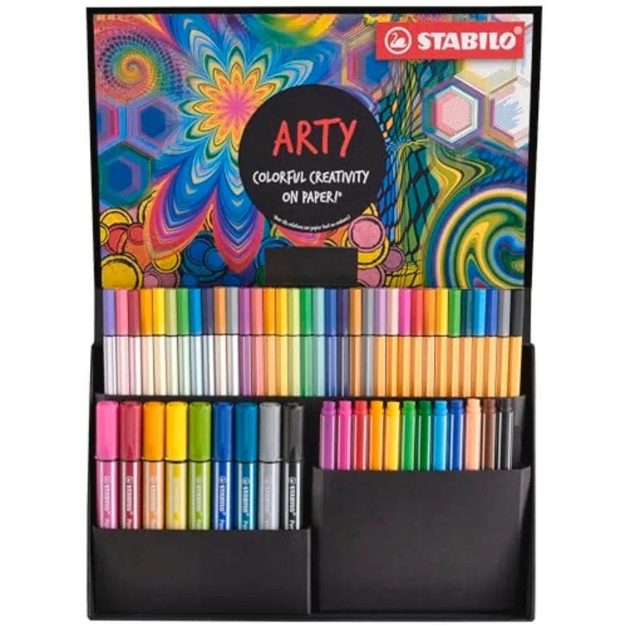 

Творческий набор - ручки Pen 68 Max, Pen 68, Pen 68 с кистевым наконечником, 88 наконечников, Max ARTY, 55 предметов - для рисования, иллюстраций и письма