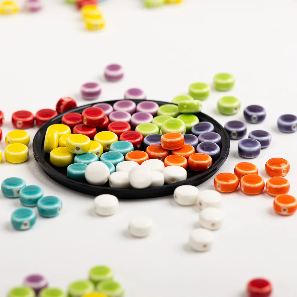7# 20pcs HQ Small Candy Color Porcelain Beads Cute Earrings Hair Accessories Bracelet DIY Accessories 0A2#708