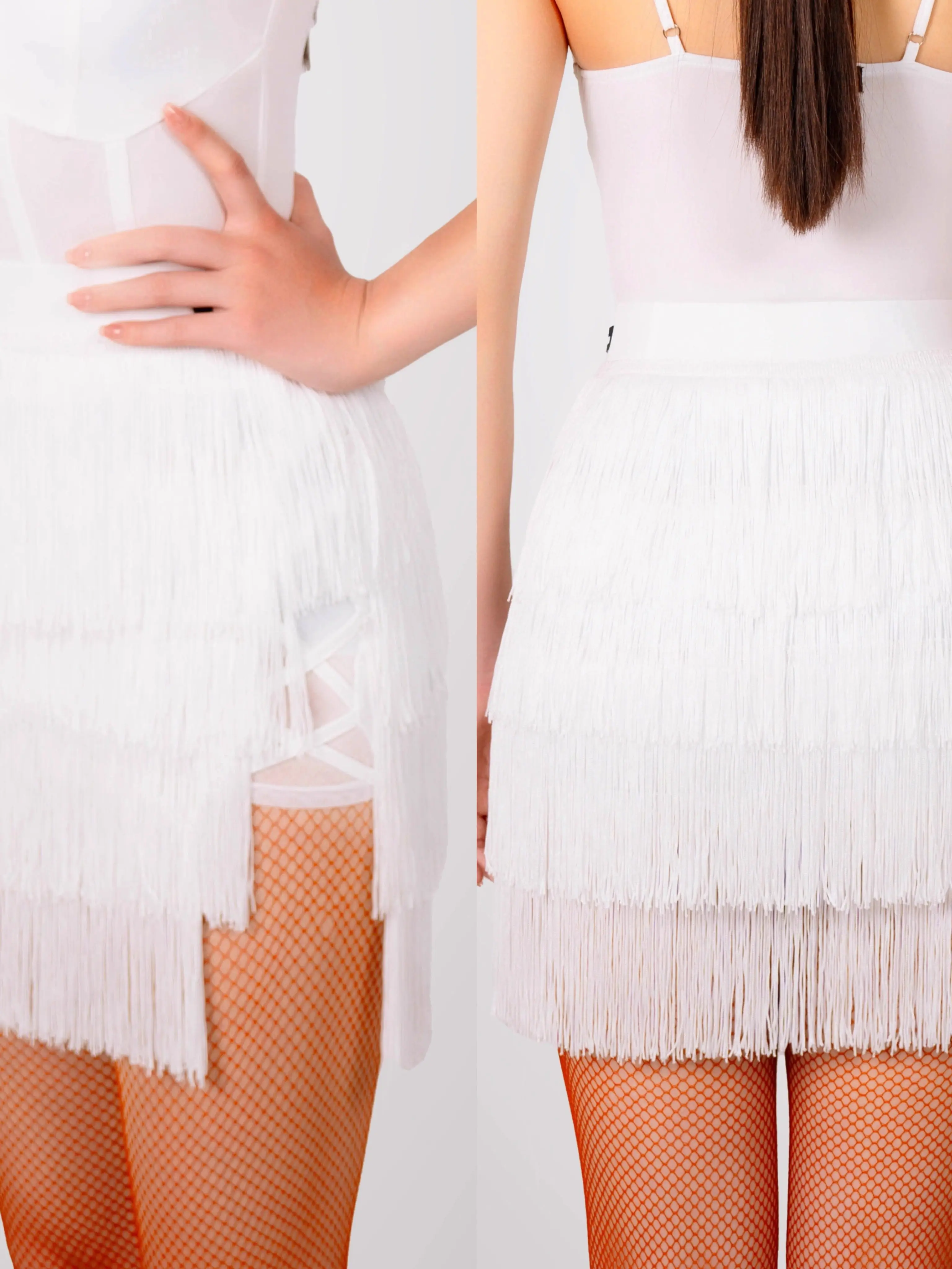 softchen-four-layer-encrypted-fringe-latin-dance-skirt-women's-white-fringe-halter-skirt-latin-dance-bottom-wear