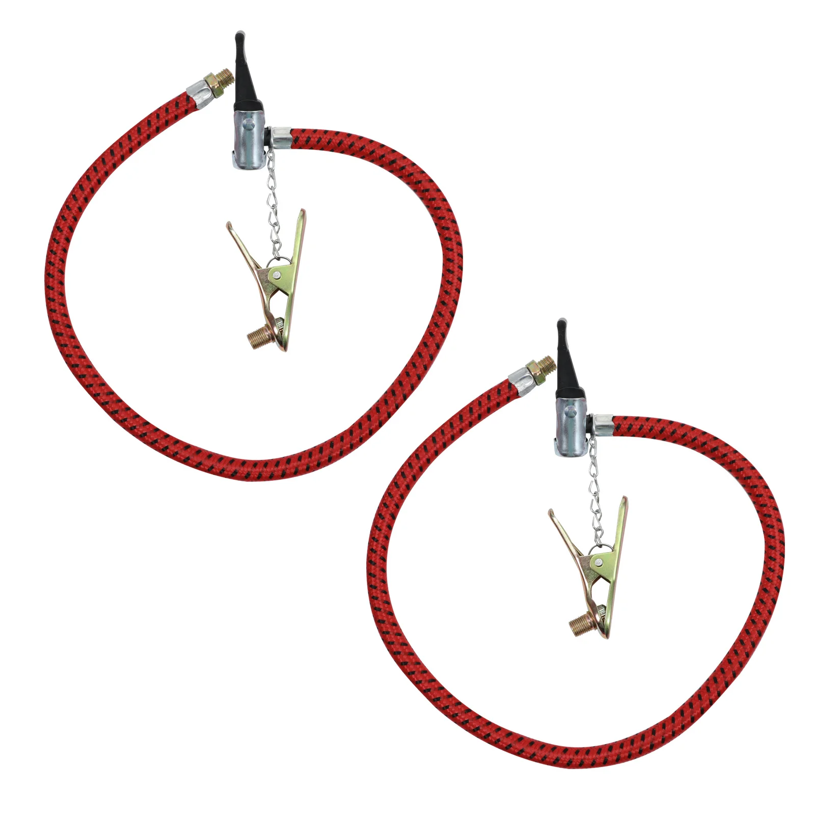 

2Pcs Air Pump Replacement Hose High Quality Alloy Durable Flexible for Bicycles Scooters Motorcycles Heavy Vehicles