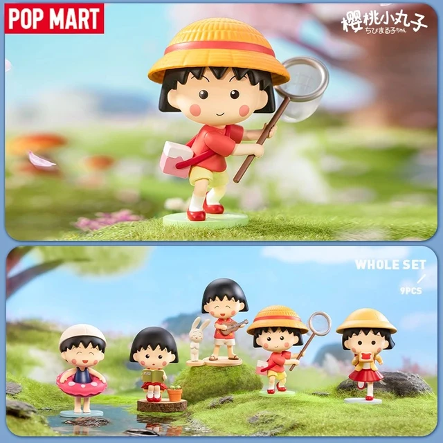 Pop mart chibi maruko-ちゃんの面白い人生シリーズミステリーボックス、像、かわいいアニメの図、デスクトップの装飾品、収集 -  AliExpress