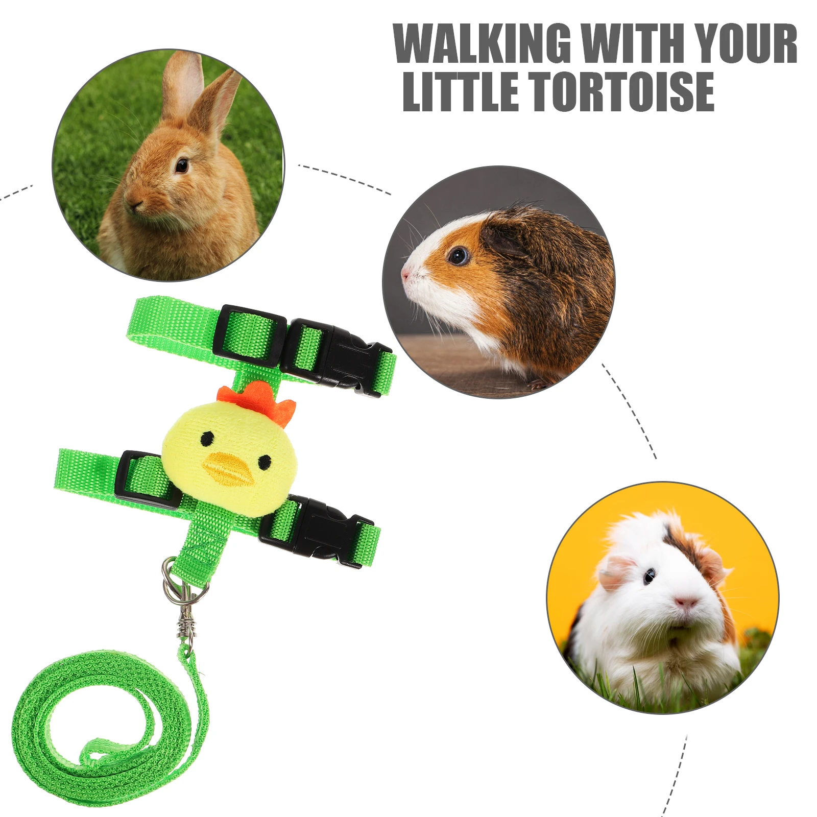 1 set guinzaglio regolabile corda da trazione per piccoli animali resistente all'usura per passeggiate comode