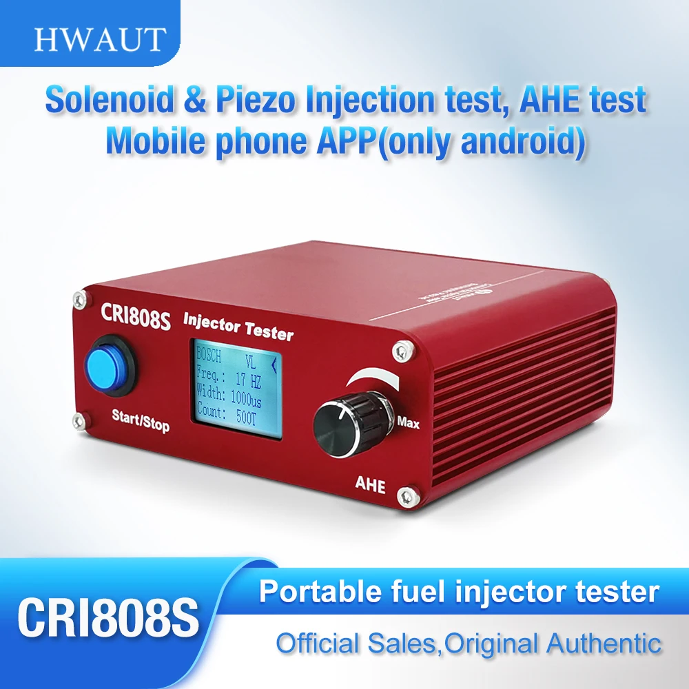 CRI808S Diesel Piezo Injector Tester AHE Tester Bluetooth Wireless Control Common Rail Solenoid Injectors Tester Repair Tool Kit