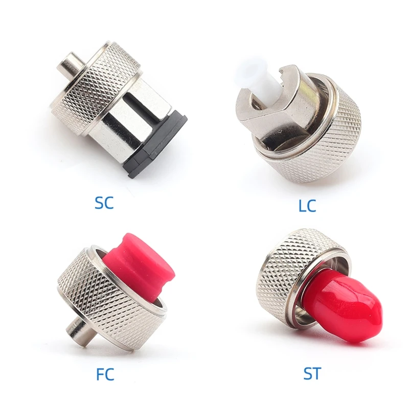 4 Standard OTDR- Adapter Metal Optical Fiber Convertor FC/SC/ST/LC Easy Installation Quality Metal Made for Industry