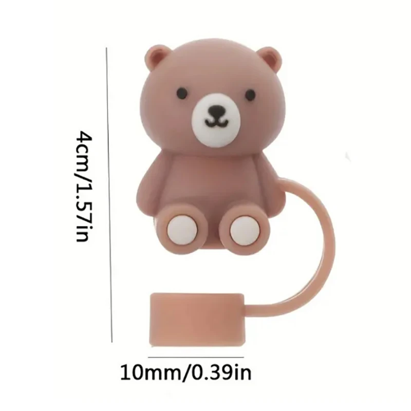 Silicone Straw Plug Splash-proof Drinking Water Dust Cover Straw Head Cover Drinking Fountain Kitchen Tool Cup Accessories