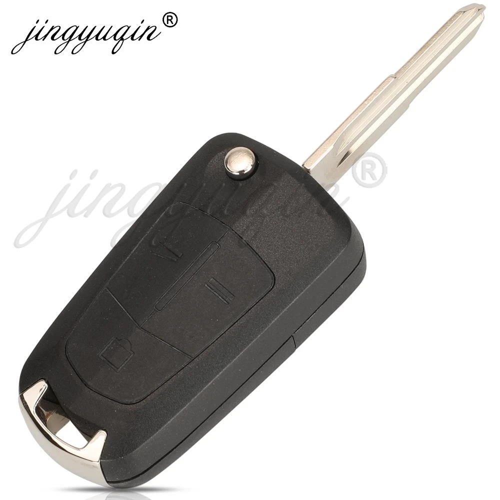 jingyuqin DW05/HU46 Flip Car Key Shell for Opel Antara AMPERA Chevrolet Epica 2 3 Button Auto Fob Folding Key Blank Housing Case