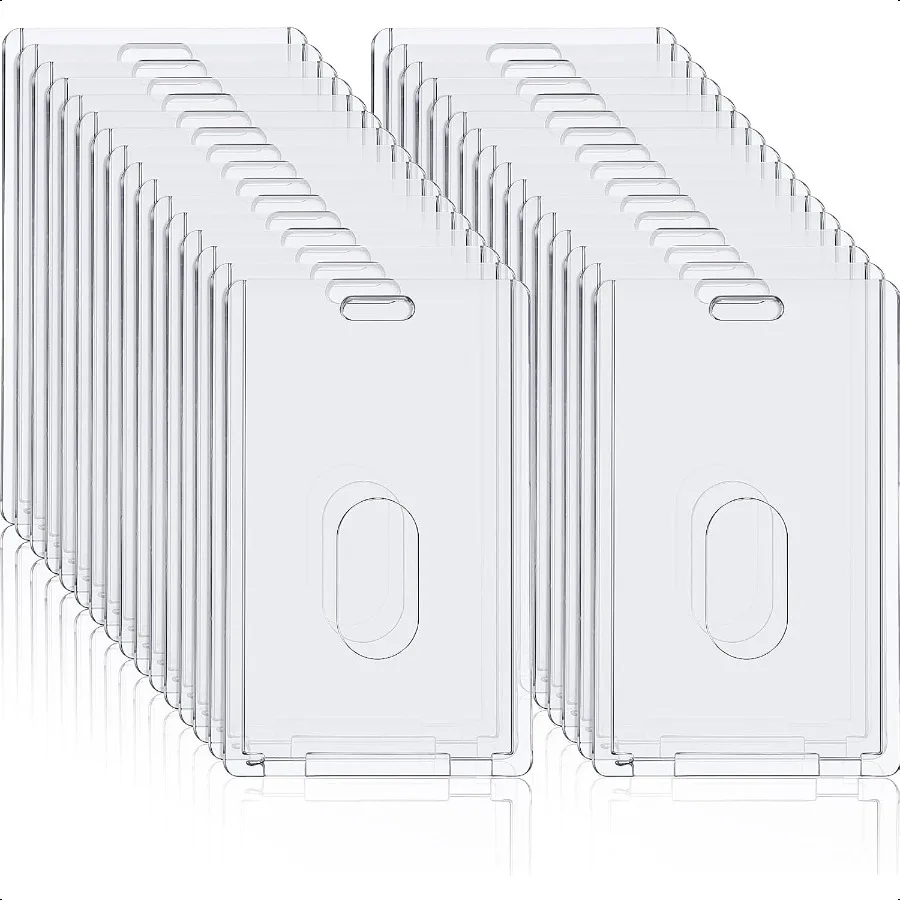 

Acrylic Card Holders Clear ID Card Holders Heavy Duty Card Holder Plastic Card Protector Cover Transparent Badge Protector Vert