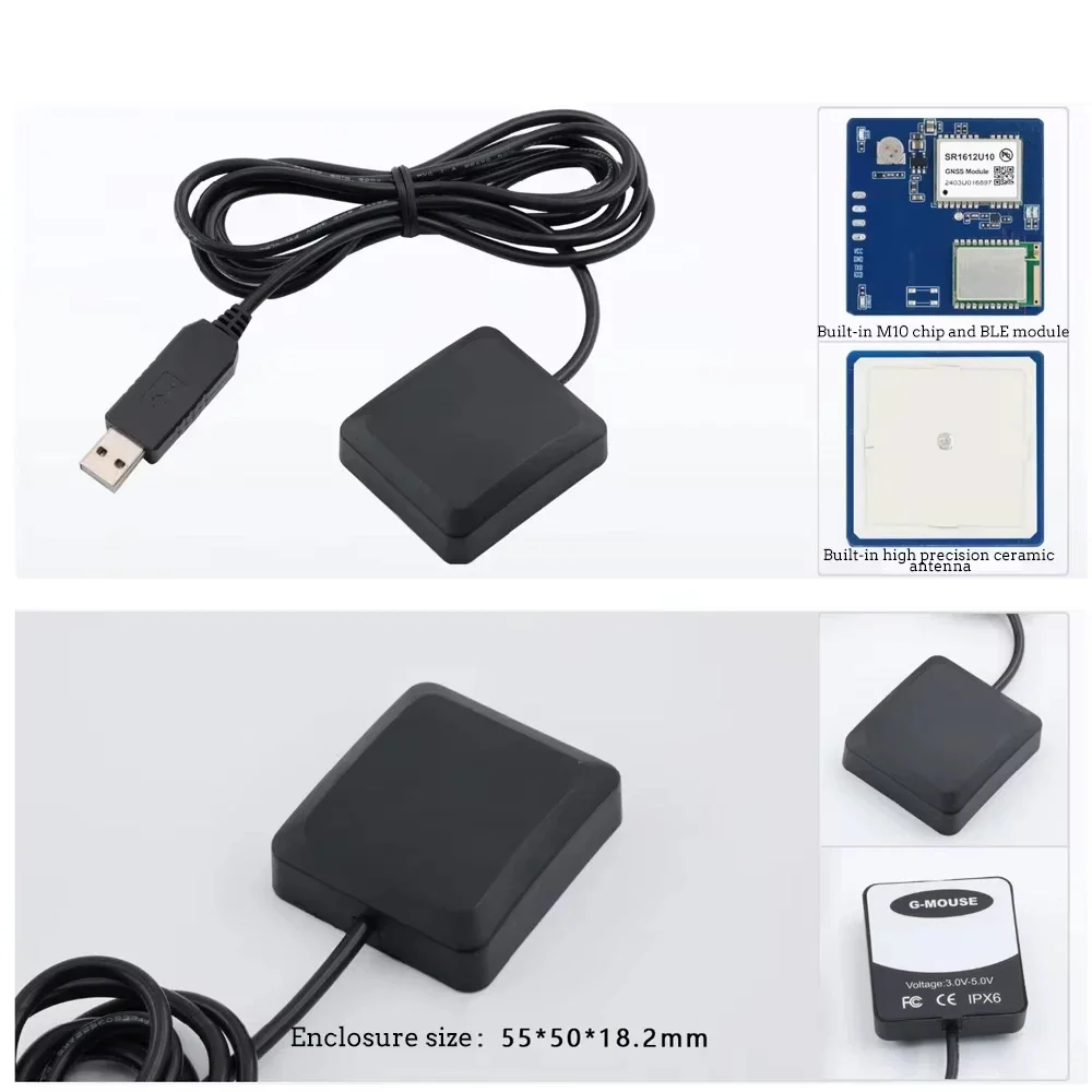 New M10 G-MOUSE GPS + BLE Module CH340 USB to TTL GPS+Beidou+Galileo+QZSS Positioning Module for Car Boat Laptop Navigation DIY