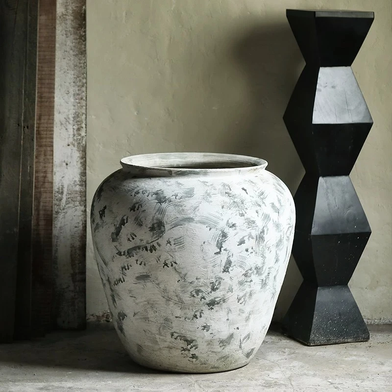 

Ceramic extra large flower pot green plant planting garden ornament retro ceramic pot