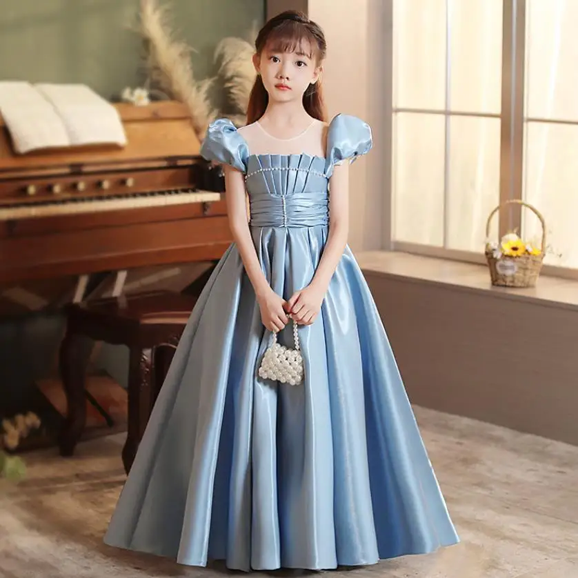 

Kids Pageant Evening Gowns Girl Weddings Birthday Party Robe Teenagers Graduate Frocks Children First Communion Dresses A1302