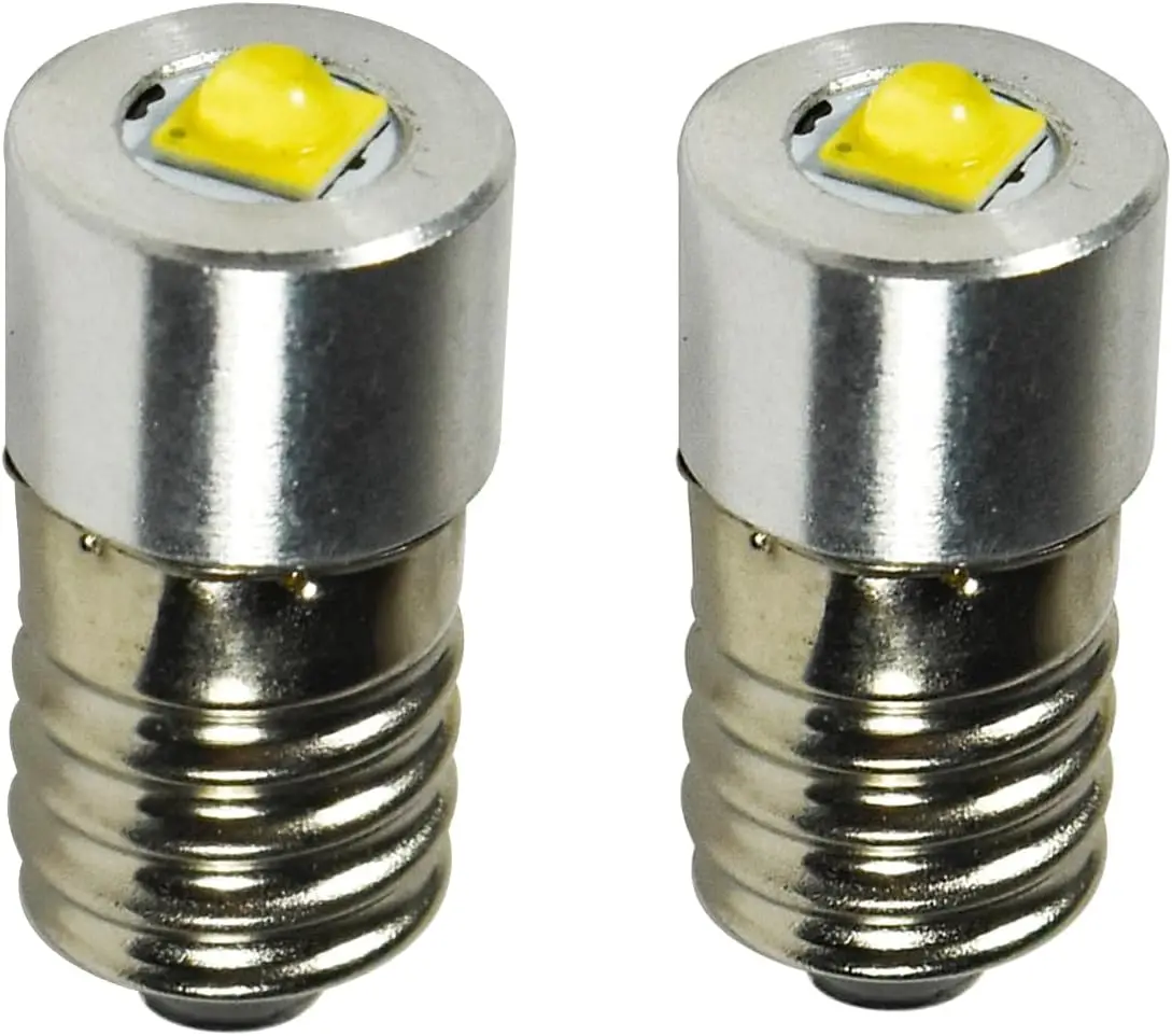 2-pcs 3W P13.5S E10 Mag Light LED Bulb C&D Cell Maglite Flashlight LED Converter Maglite Bulbs 6v 12v 18v 24v Flashlight