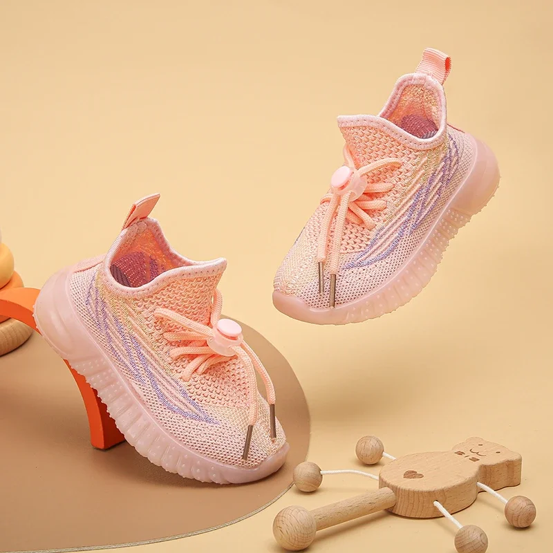 Leichte Kokosnuss-Schuhe für Jungen und Mädchen, Kinder-Sneaker für Frühling und Herbst, Weiche Atmungsaktive Laufschuhe, Gestrickte Mesh-Sportschuhe für Kleinkinder und Teenager – Detail 9
