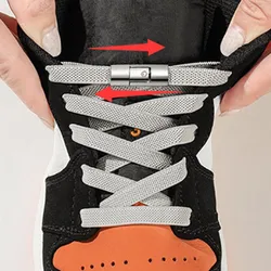 1Pair No Tie Shoe Laces Press Lock Shoelaces Without Ties Elastic Lazy Shoelaces Sneaker Kids Adult Width Flat Shoelace for Boot