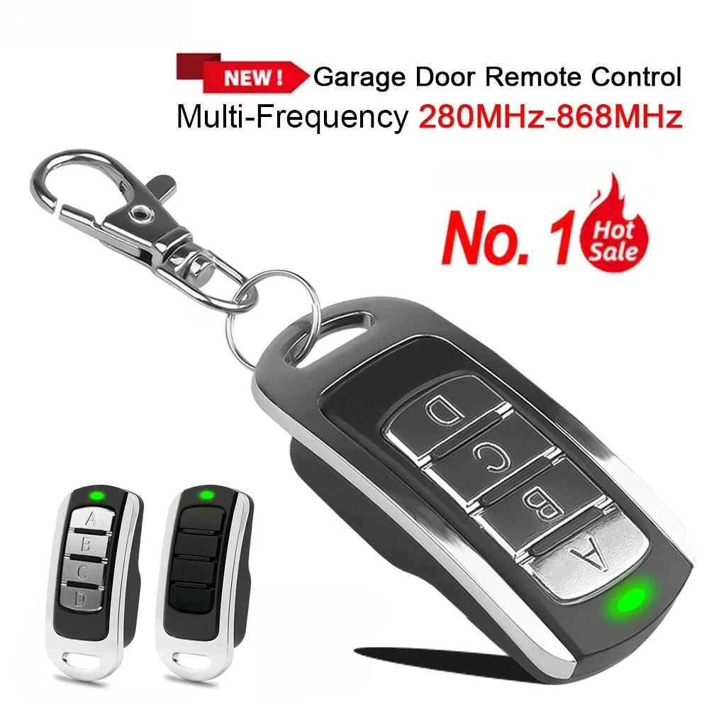 

Multi Frequency 280 868MHz Universal Garage Door Remote Control Duplicator Clone 43392MHz 43342MHz Gate Keyfob Transmitter