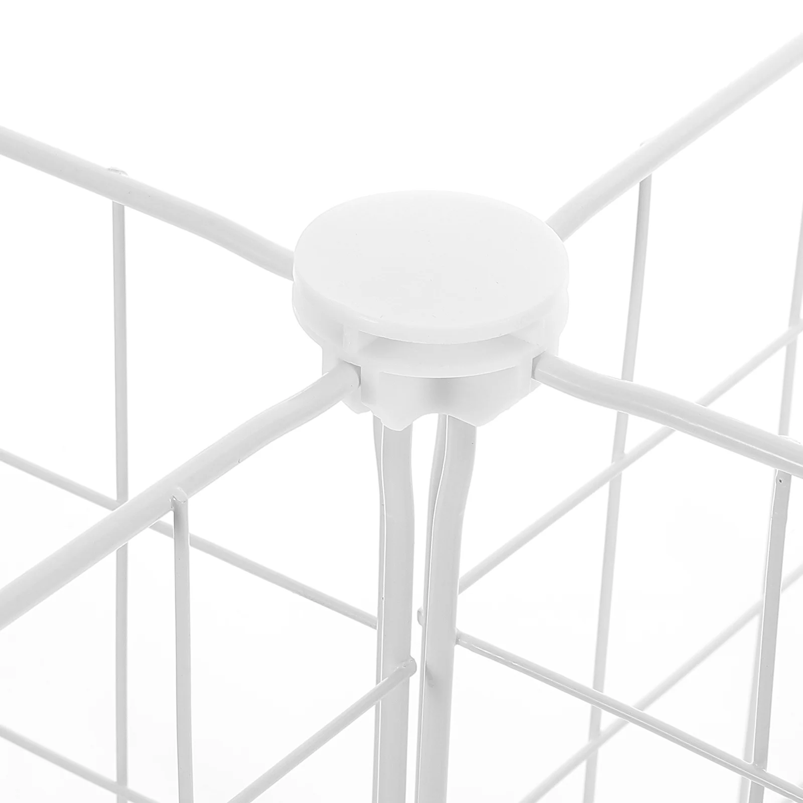 Freezer Layered Storage Basket White Iron Deep Dividers Chest Refrigerator Accessory Breathable Grid Design Adjustable Shelving
