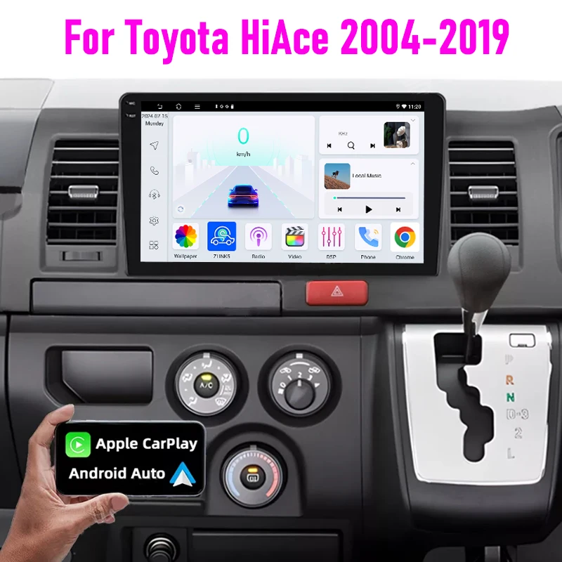

10" 4+64GB For Toyota HiAce 2004-2019 Car Stereo Radio Multimedia Player CarPlay Android Auto Head Unit GPS Navi