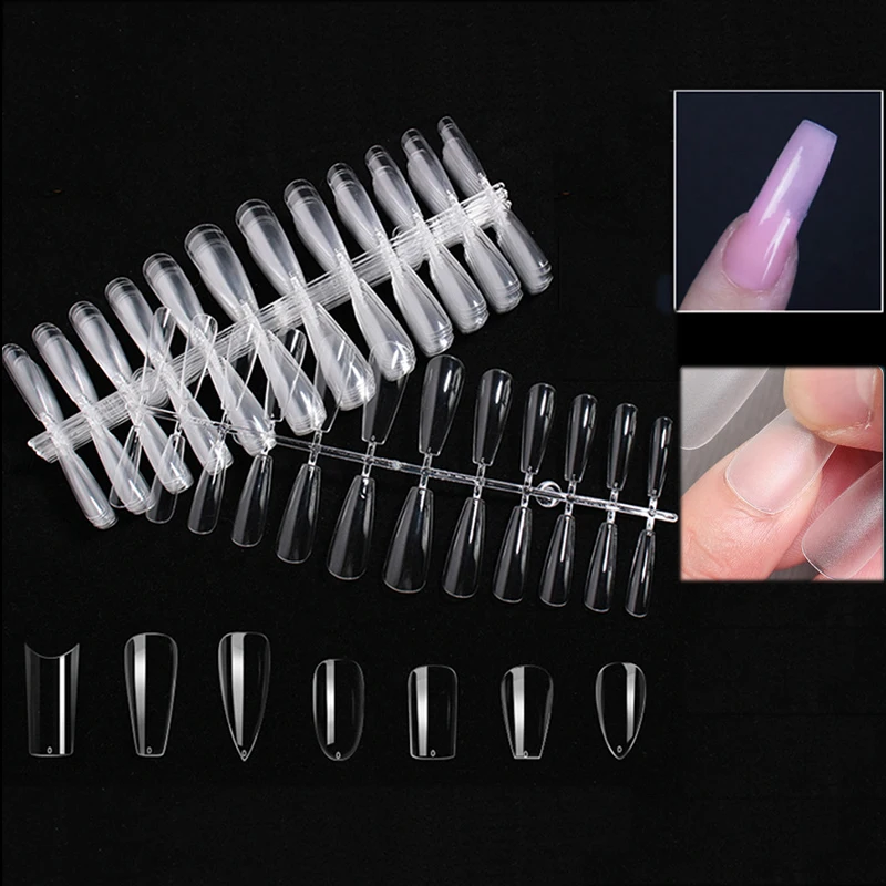 

120pcs Full Coverage False Nails Acrylic Press on Nails Coffin Artificial Nails Clear Fake Nail Tips for Extension Manicure Tool