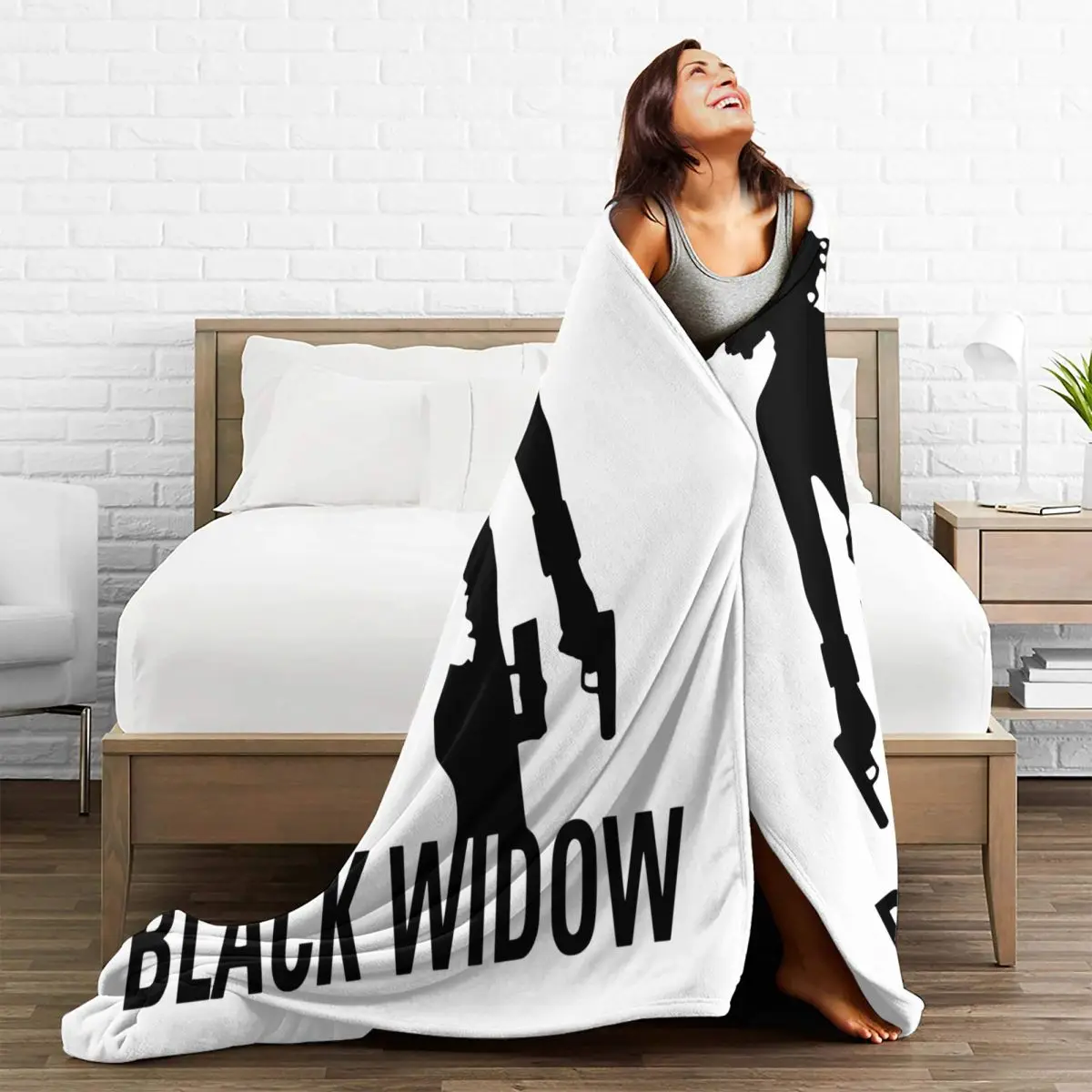 Black Widow Blanket Soft Warm Novelty Plush Bedding Throws For Home Decor Decorative Flannel Bedspread Bed Cover