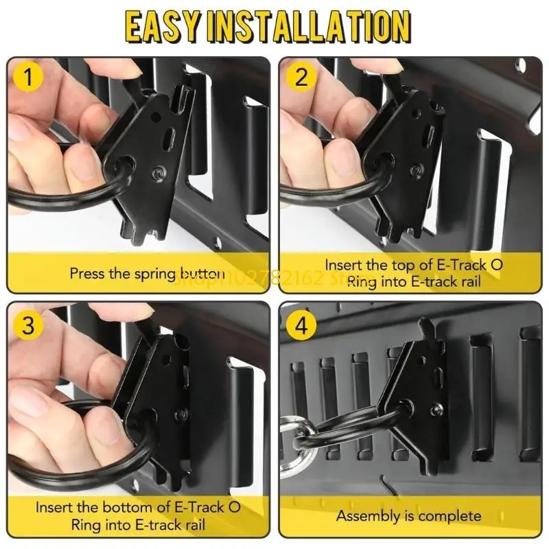 

547B Trailer E Track Cargo Clips Load Securing Hooks for Flatbed Enclosed Trailers